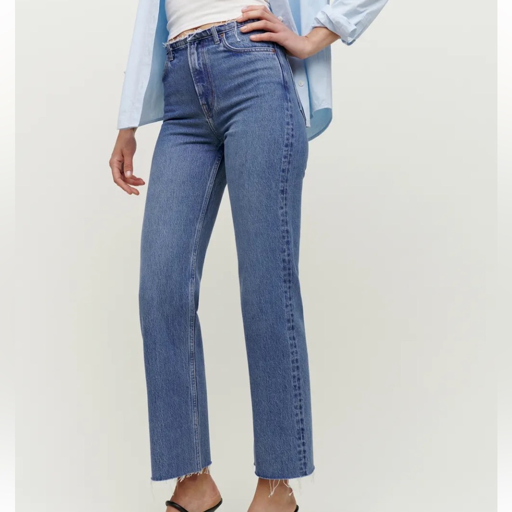 Reformation Mariah Cut Off Waistband Jeans Size 30